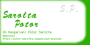 sarolta potor business card